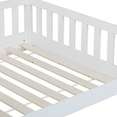 Lit Cabane Enfant Bosco En Pin - Blanc 90x190 Cm
