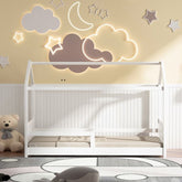 Lit cabane HUTTY 90x190cm Blanc en pin massif