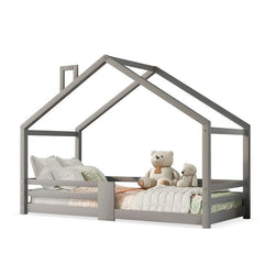 Lit cabane Maison 90 x 200cm Gris