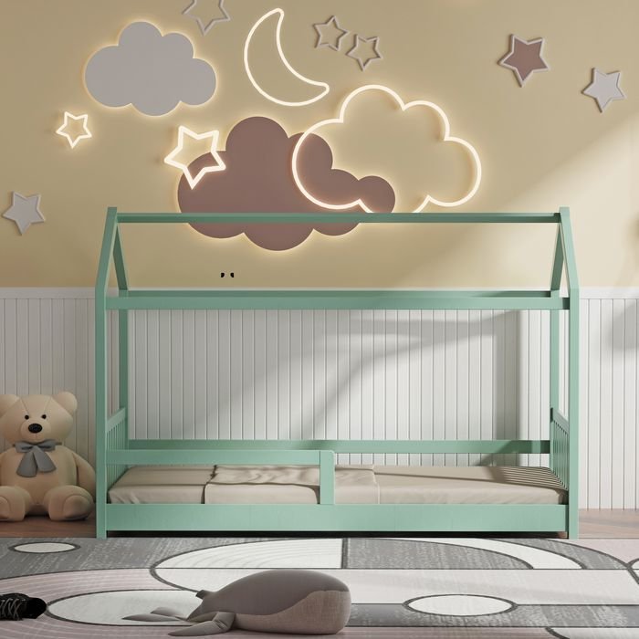 Lit cabane HUTTY 90x190cm