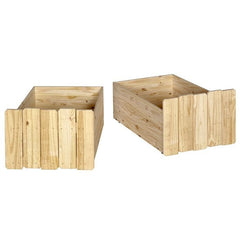 Lit cabane avec Tiroirs Et Matelas Donnie Bois Naturel 90x190cm